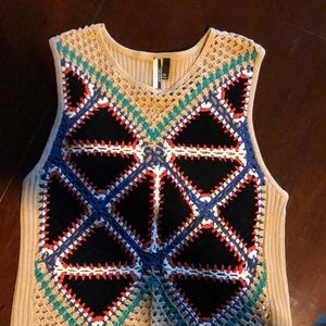 Top shop crocheted vest